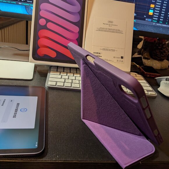 iPad mini 6GEN /256GB (purple) with box + origami case + paperlike and more - Picture 13 of 14